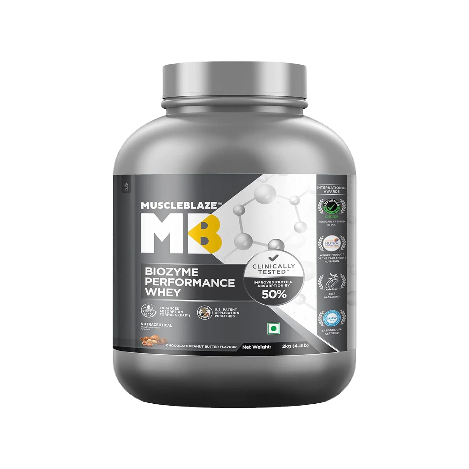 MuscleBlaze Biozyme Performance Whey | 2 Kg | Chocolate Peanut Butter