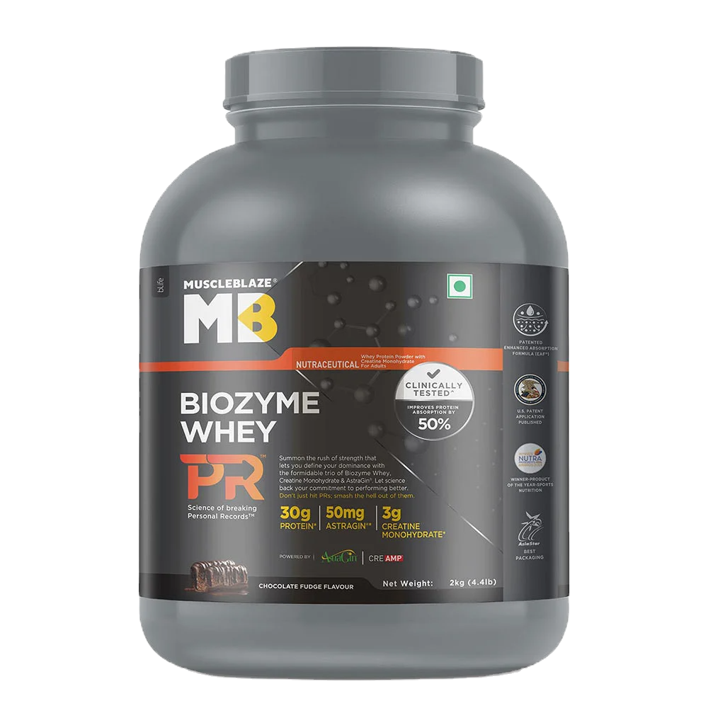 MuscleBlaze Biozyme Whey PR | 2 Kg | Chocolate Fudge