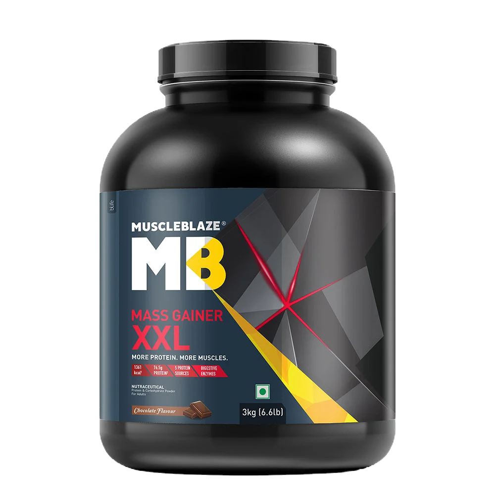 MuscleBlaze Mass Gainer XXL | 3 Kg | Chocolate