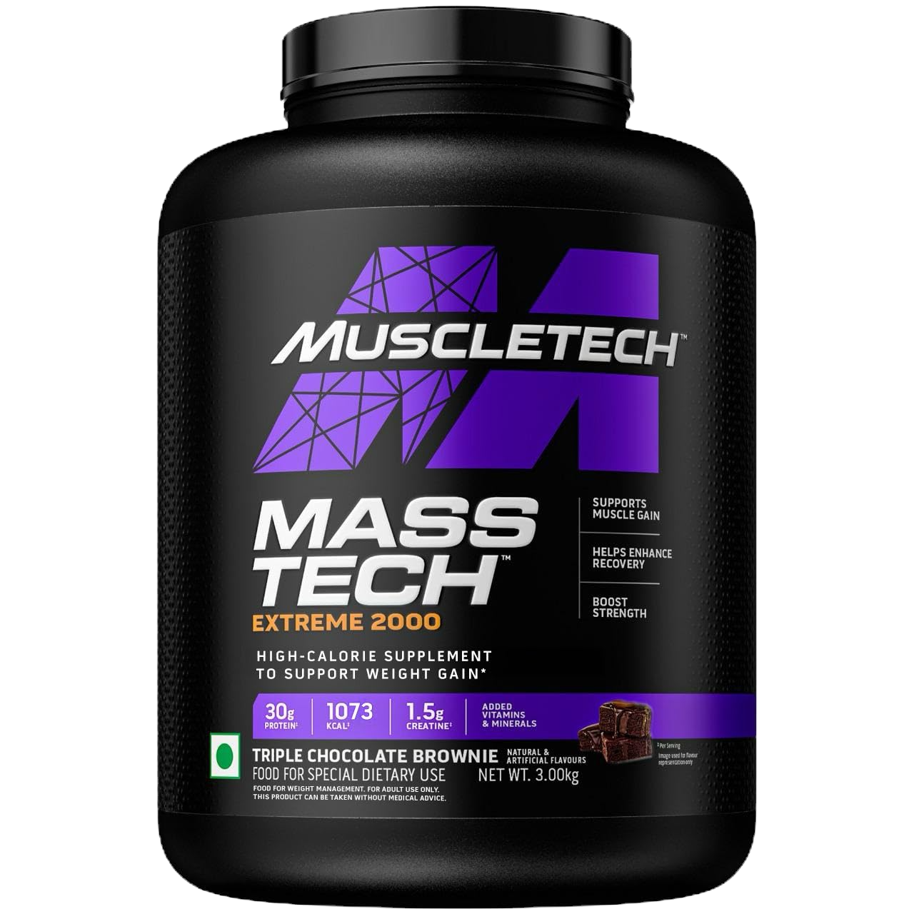 MuscleTech Mass Tech Extreme 2000 | 3 Kg | Triple Chocolate Brownie