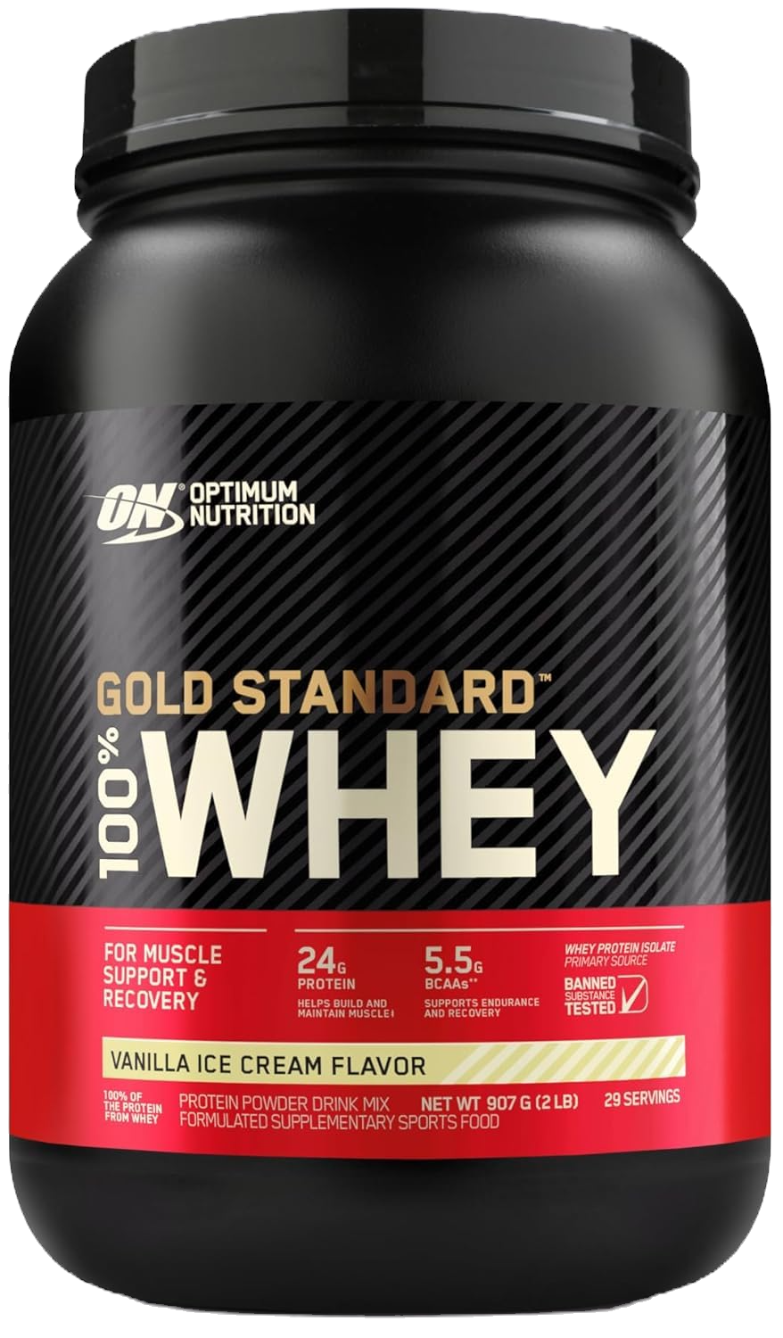 Optimum Nutrition (ON) Gold Standard 100% Whey | 907 gms | Vanilla Ice Cream